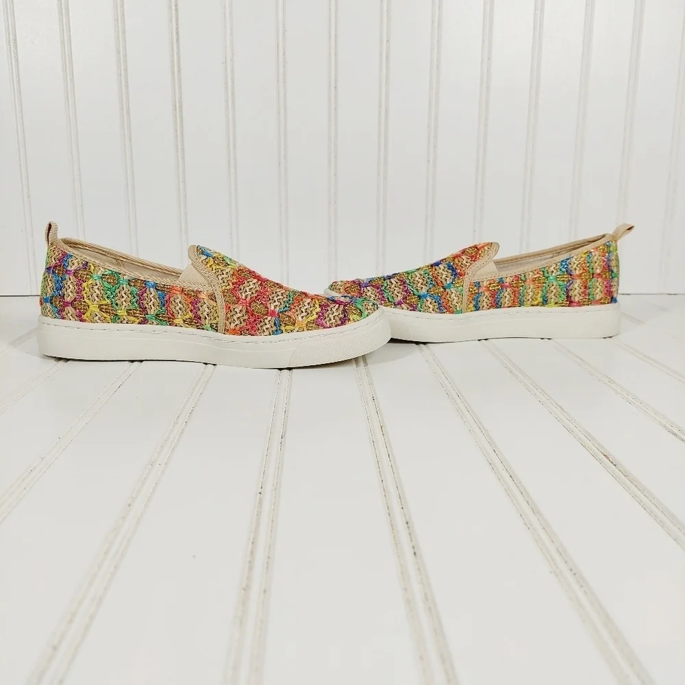 Kelly & Katie Lenna Rainbow Woven Sneakers A 782 - Picture 8 of 14